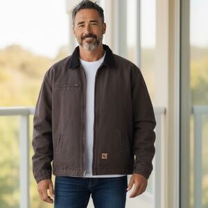 BERNE MENS BROWN HIGHLAND OUTDOOR HUNTING WORKWEAR FIELD JACKET SZ 4X